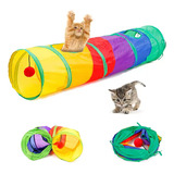 Túnel De Laberinto Plegable Para Gatos, Túnel Plegable Para