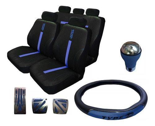 Kit Funda Cubre Asiento Volante Pedalera Gol Senda Polo