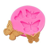 Molde Silicona 3 Mariposa V/ Tamaños Porcelana Fria Fondant 