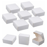 Sdootjewelry Caja Regalo Pequeña Blanca Papel Kraft X50