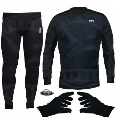 Conjunto Termico Completo Remera Pantalon Guantes Media Domi