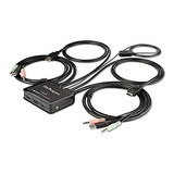 Startech.com 2 Puertos Hdmi Switch Kvm - 4k 60hz - Compacto