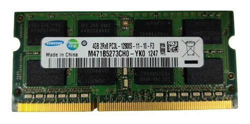 Memoria De Notebook Ddr3l 4gb 1600mhz 2rx8 Nova 