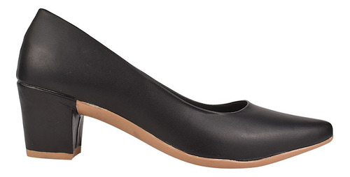 Scarpin Mule De Salto Feminino Bico Fino Preto