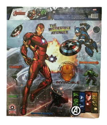 Stickers Decorativos Avengers 30 Cm X 30 Cm