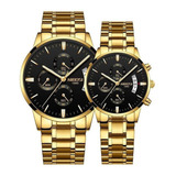 Nibosi 2309 Quartz Classic Couple Watch 2 Peças