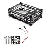 10 X Kit Case Acrilico + Cooler + Dissipadores Raspberry Pi3