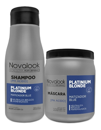 Shampoo Matizador Mascara 1kl Azul Neutralizador Novalook