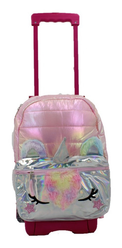 Mochila Escolar Carrito Unicornio Us Urban Mt0184ca Color Rosa 18l