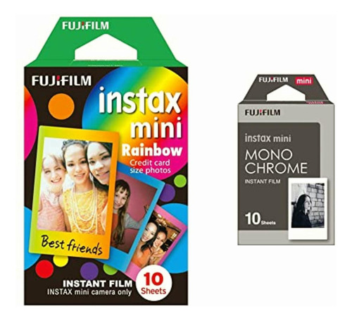 Instax Fujifilm Mini Rainbow Instant Film, 10 Photos/pack