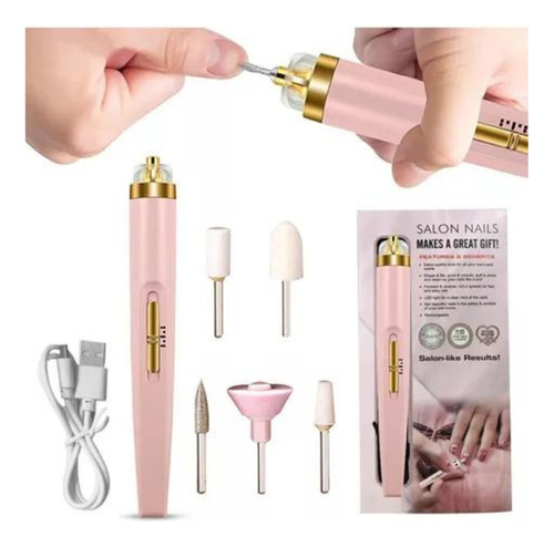 Kit Pulidor Drill De Uñas Eléctrico Recargable Super Oferta