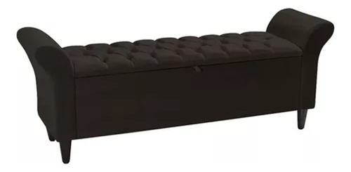 Puff Recamier Divã Paris Baú 190cm Para Cama King Box Luxo