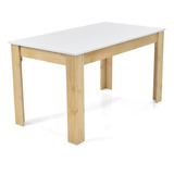 Mesa De Comedor 6p Voru Blanco Natural