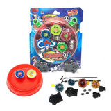 Kit Beyblade Metal 5d Brinquedo 4 Peões Led Toys