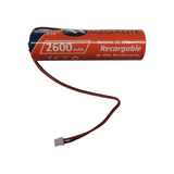  Pila Bateria 18650 Parlante 2600 Mah 3.7v C/ Cable Megalite