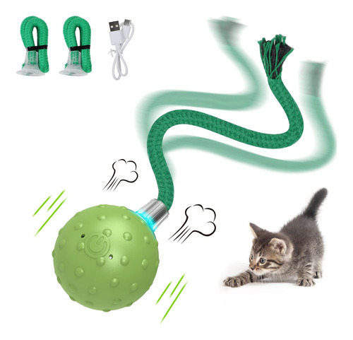 Umosis Juguete Interactivo Para Gatos, Juguete De Bola Móv. Color Verde