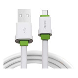 Cabo Usb Type C De Dados Carga Refoçado Rápido Turbo Kaidi Cor Branco