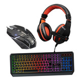 Kit Gamer 3 En 1 Teclado, Mouse, Audífonos Meetion Color Del Teclado Negro