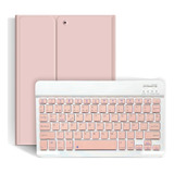 Funda Rosa Pastel Con Teclado Para iPad 10.2 /7gn /8gn/9gn