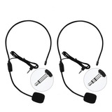 Huacam Juego De 2 Micrófonos Para Auriculares, Brazo Flexibl