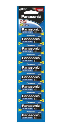 Pila Panasonic Carbon Zinc Azul Aaa Tira C/10