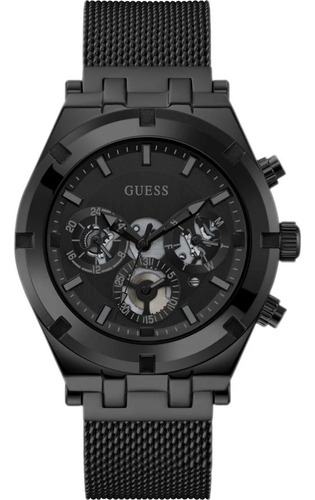 Reloj Guess Gw0582g3 Continental Caballero Negro