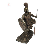 Estatueta Estátua Guerreiro Aquiles Decoração De Resina
