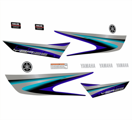 Calcos Yamaha Ybr 125 E Año 2014 Completo Colores Originales