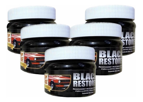 5 Pz. Black Restorer | New Shine | Restaurador De Plásticos