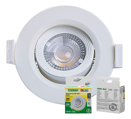 Spot Led Embutir Redondo Alltop Mr11 3w Direcionável Bivolt