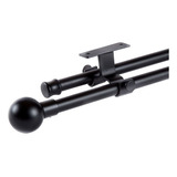 Set Extensible Techo 120-210 Cm Color Negro Y Terminal Bola