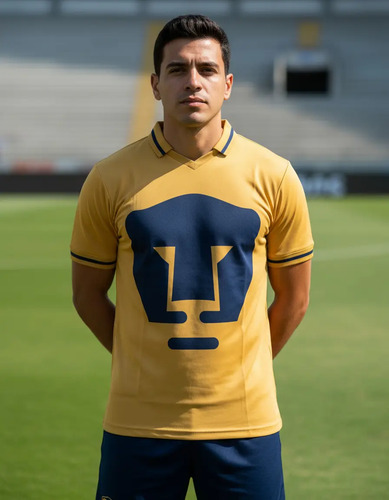 Playera Camiseta Retro Unam Pumas Oro Original Manga Corta