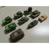 9 Carritos Militares Micro Machine Carros Tanque Barco