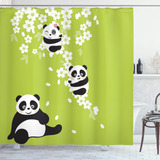 Ambesonne Cortina De Ducha Con Diseño De Panda, Osos Animale