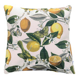 Cojin Decorativo Limones Amarillo Y Verde 60x60 Relleno