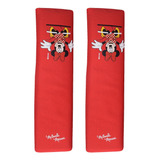 Juego Cubre Cinturon De Seguridad Auto Chicos Disney Minnie Color Rojo