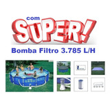 Piscina Intex 6503 Lts Bomba Filtro 3785 Lh 110v Capa Forro