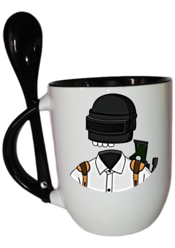 Taza Pubg Mobile Personalizada Con Cuchara