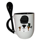 Taza Pubg Mobile Personalizada Con Cuchara