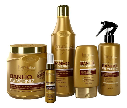 Forever Liss - Kit Completo Banho De Verniz Com Máscara 1kg