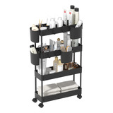 Carrito Organizador Delgado 4 Niveles Ruedas Cocina Baño Lug