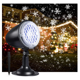 Proyector Luces Navidad Exteriores Copo Nieve Giratorio Impe