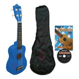 Ukelele Soprano Leonard Uk5bl Azul + Funda + Metodo