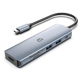 Hub Usb C 6 En 1, Dock Multipuerto Versátil Tymyp, Hdmi 4k, 