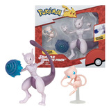 Mew + Mewtwo Pokémon Jazwares Wct (sellado)