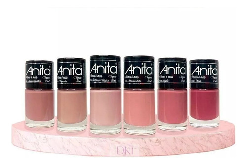 Kit 6 Esmaltes Anita - Coleção Menos É Mais -  Vegano