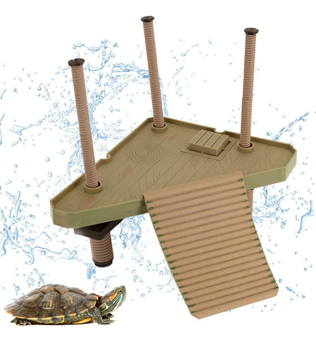 Plataforma Flotante Con Rampa Para Tortugas Tomar El Sol Gde