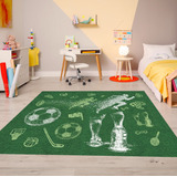 Alfombra Carpeta Estampada Infantil 120 X 150 No Tejida