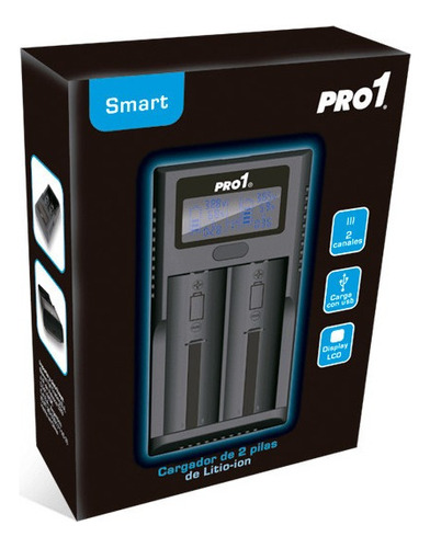 Cargador Pilas Litio Smart 2 Canales Pro1