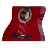 Guitarra Criolla Mediana 1/2 Niños Parquer Roja Cuota Color Rojo Orientación De La Mano Diestro